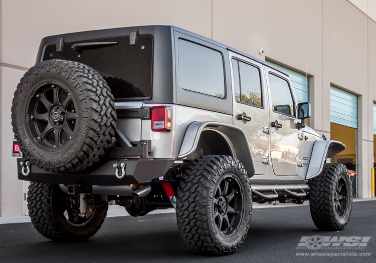 2013 Jeep Wrangler with 20" Black Rhino Glamis in Matte Black wheels