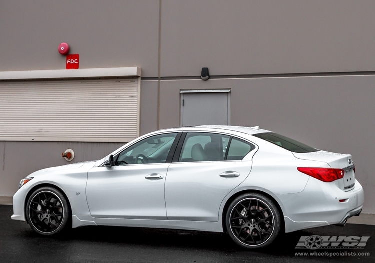 2014 Infiniti Q50 with 20" Gianelle Puerto in Matte Black wheels