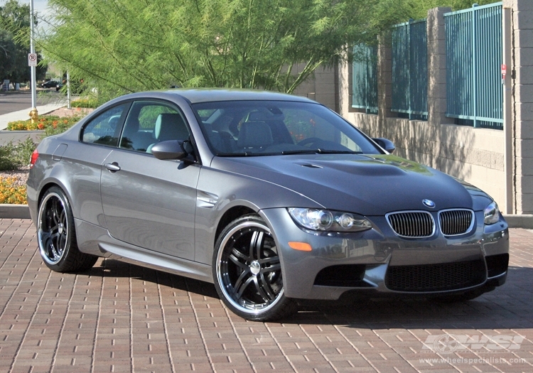 2008 BMW M3 with 20" Vossen VVS-078 in Black (DISCONTINUED) wheels