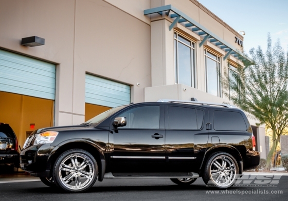 2012 Nissan Armada with 24" Avenue A607 in Chrome wheels