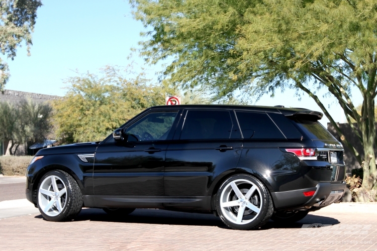 2014 Land Rover Range Rover Sport with 22" Vossen CV3-R in Silver Metallic wheels