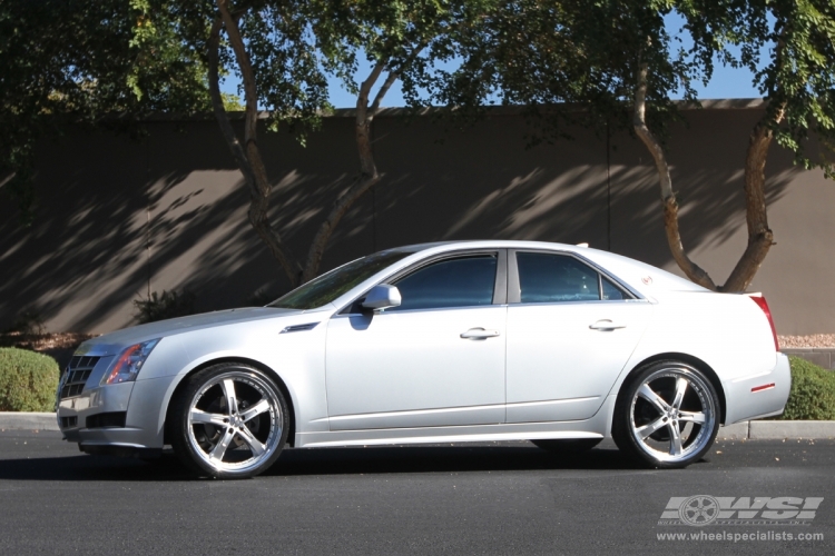 2010 Cadillac CTS with 22" TSW Jarama in Hyper Silver (Mirror Cut Lip) wheels