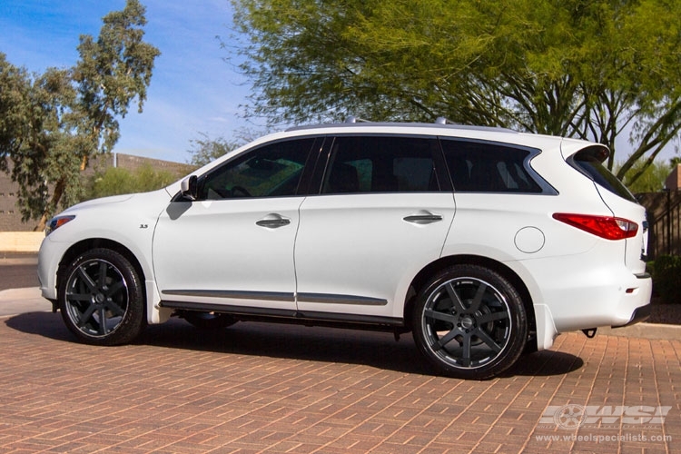 2014 Infiniti QX60 with Giovanna Andros in Matte Black wheels