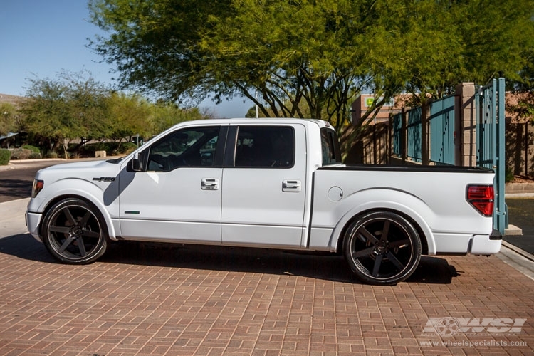  Ford F-150 with Koko Kuture Sardinia-6 in Matte Black wheels