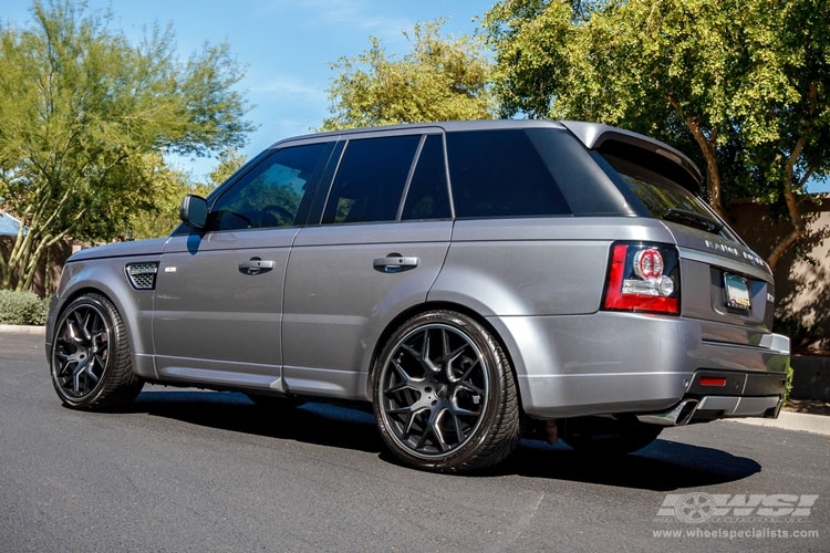 2012 Land Rover Range Rover Sport with 22" Gianelle Puerto in Matte Black (Ball Cut Details) wheels