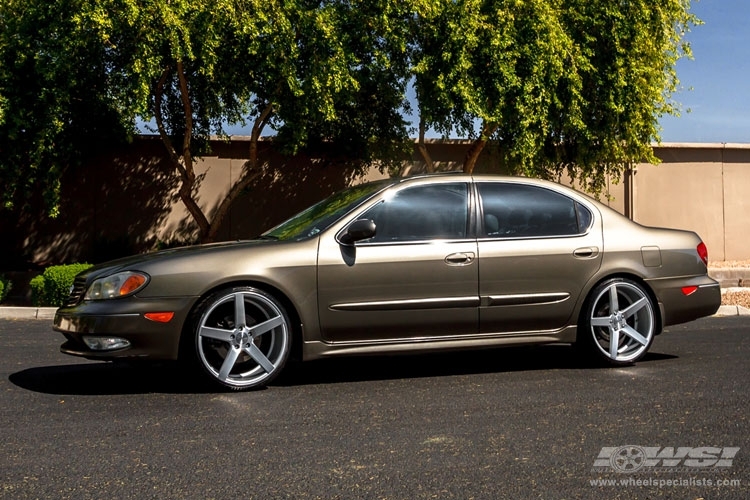 2002 Infiniti I35 with 20" Vossen CV3-R in Silver Metallic wheels