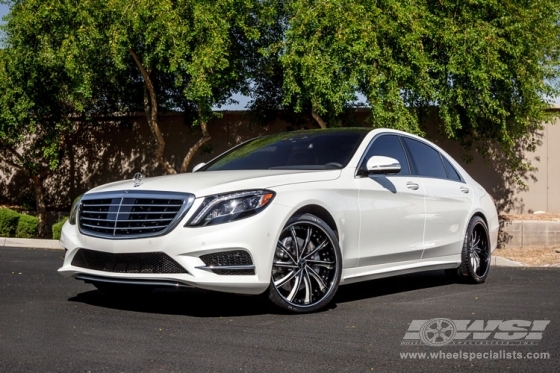2014 Mercedes-Benz S-Class with 21'' Staggered " Savini Forged SV37S in Brushed (Chrome Lip) wheels