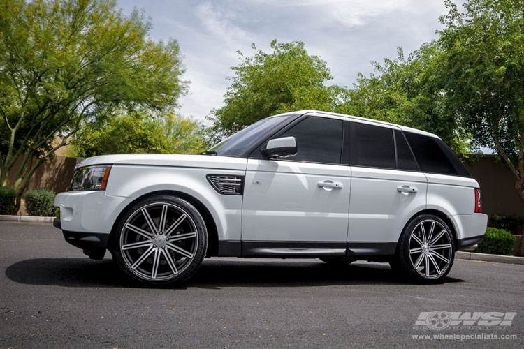 2012 Land Rover Range Rover Sport with 22" Vossen CV4 in Matte Graphite (Machined) wheels