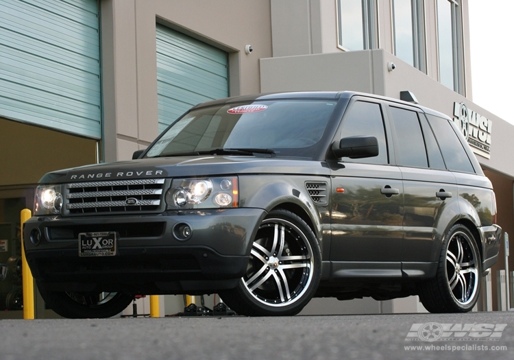 2007 Land Rover Range Rover Sport with 22" Vossen VVS-078 in Black (Machined Face) wheels