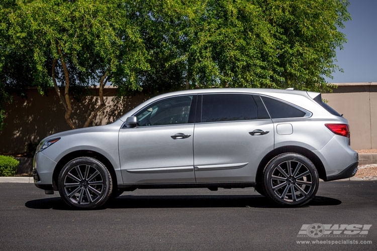 2014 Acura MDX with 20" Gianelle Santoneo in Matte Black (Ball Cut Details) wheels