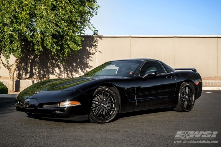 2004 Chevrolet Corvette with 20" Cray Hawk (2PC) in Matte Black (Multi-Piece) wheels