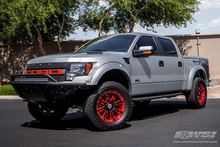 2014 Ford F-150 with 20" RBP - Rolling Big Power 94R in Gloss Black (Chrome Inserts) wheels