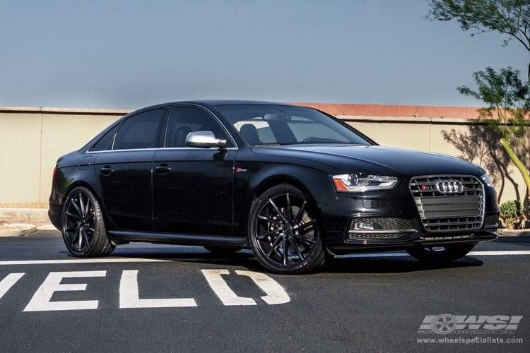 2014 Audi S4 with 20" Vossen CVT in Silver Metallic wheels