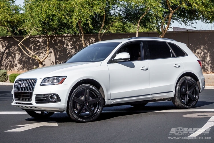 2014 Audi Q5 with 22" Giovanna Dramuno-5 in Satin Black wheels