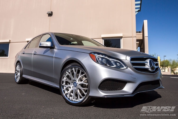 2014 Mercedes-Benz E-Class with 20" TSW Amaroo (2PC) in Brushed Silver (Multi-Piece) wheels