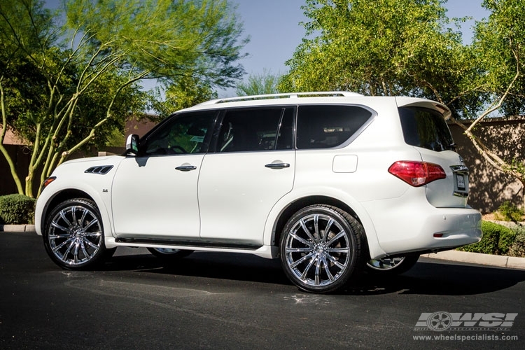 2014 Infiniti QX80 with 24" Gianelle Cuba-12 in Chrome wheels