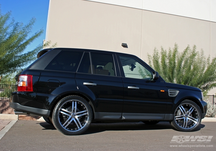 2007 Land Rover Range Rover Sport with 22" Vossen VVS-078 in Black (Machined Face) wheels