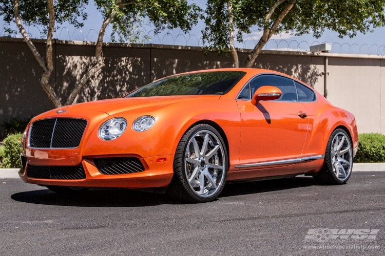 2013 Bentley Continental with 22" GFG Supremo F-2 in Silver (Chrome lip) wheels