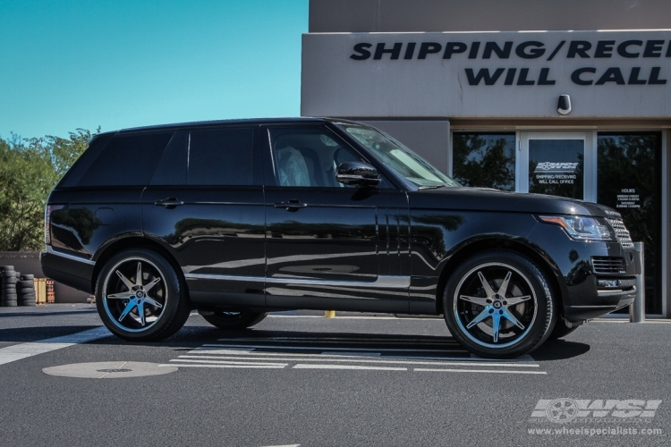 2014 Land Rover Range Rover with 22" Lexani R-14 in Machined Black wheels