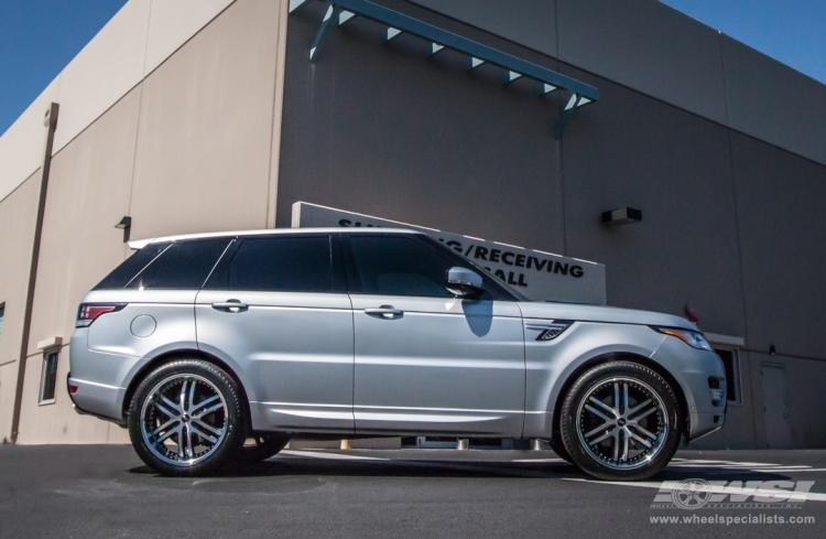 2014 Land Rover Range Rover Sport with 22" Avenue A607 in Gloss Black Machined (Machined Lip & Groove) wheels
