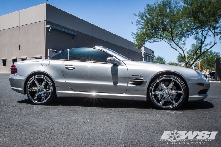 2003 Mercedes-Benz SL-Class with 20" Lexani R-6 in Chrome wheels