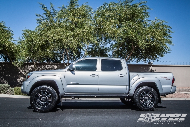 2011 Toyota Tacoma with 20" Black Rhino Armour in Matte Black (Closeout) wheels