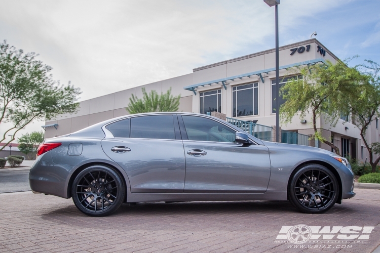 2014 Infiniti Q50 with 20" Giovanna Shaki in Black wheels