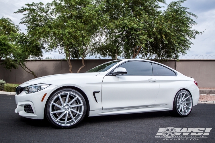 2014 BMW 4-Series with 20" Vossen CVT in Silver Metallic wheels