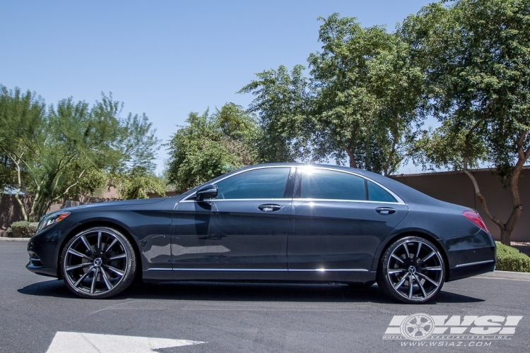 2015 Mercedes-Benz S-Class with 22" Gianelle Cuba-10 in Matte Black (w/Ball Cut Details) wheels