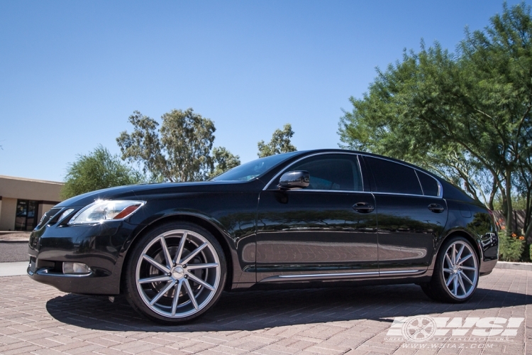 2007 Lexus GS with 20" Vossen CVT in Silver Metallic wheels