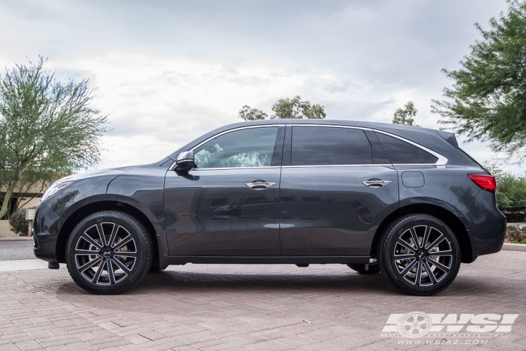 2014 Acura MDX with 20" Gianelle Santoneo in Matte Black (Ball Cut Details) wheels