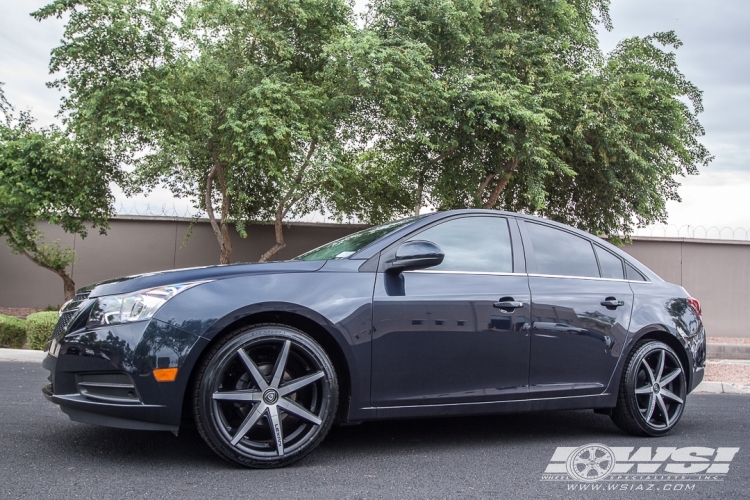 2014 Chevrolet Cruze with 19" Lexani R-7 in Machined Black wheels