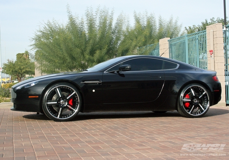 2008 Aston Martin Vantage with 22" GFG Forged Falluja in Chrome wheels