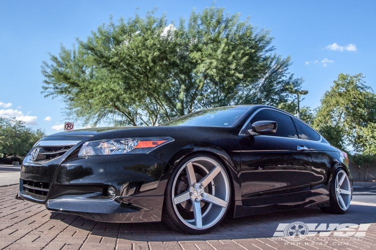 2012 Honda Accord with 20" Vossen CV3-R in Silver Metallic wheels