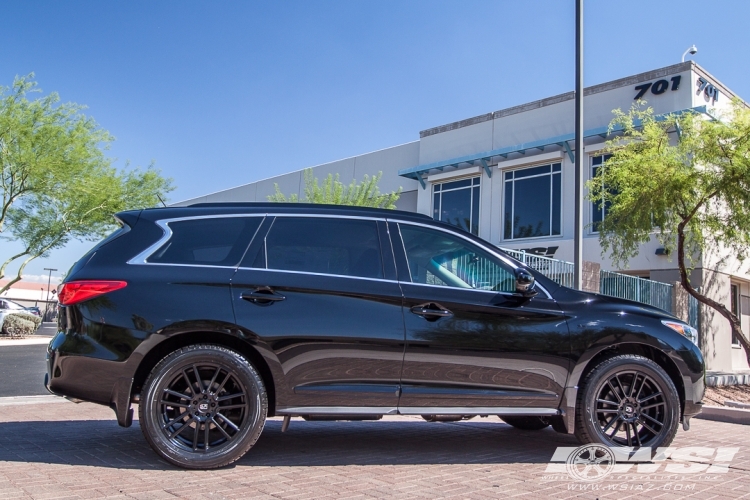 2014 Infiniti QX60 with 20" Koko Kuture Massa-7 in Satin Black wheels