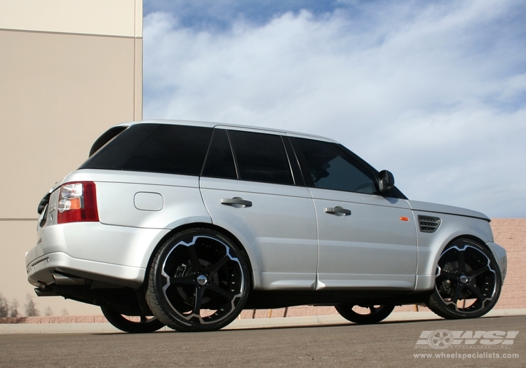2007 Land Rover Range Rover Sport with 24" Giovanna Dalar-5 in Machined Black wheels
