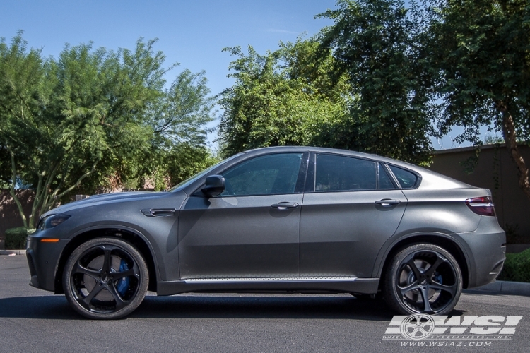 2014 BMW X6 with 22" Giovanna Dalar-5 in Black wheels