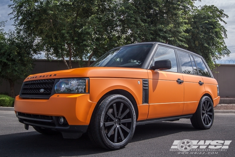 2011 Land Rover Range Rover Sport with 22" Gianelle Santo-2SS in Matte Black (Black lip) wheels