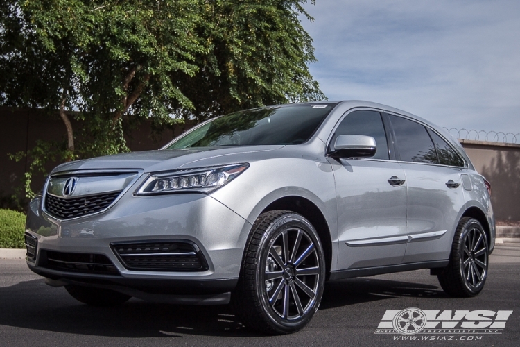 2015 Acura MDX with 20" Gianelle Santoneo in Matte Black (Ball Cut Details) wheels