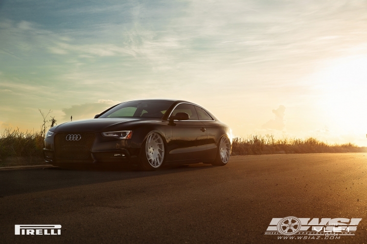 2014 Audi A5 with 20" Vossen VLE-1 in Silver wheels