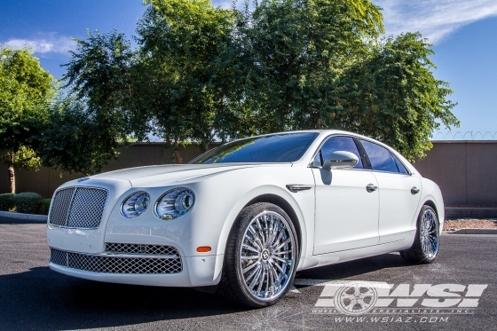 2014 Bentley Continental Flying Spur with 22" Lexani Forged LF-722 in Chrome wheels