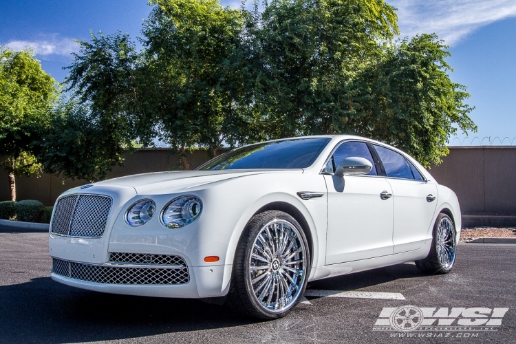 2014 Bentley Continental Flying Spur with 22" Lexani Forged LF-722 in Chrome wheels