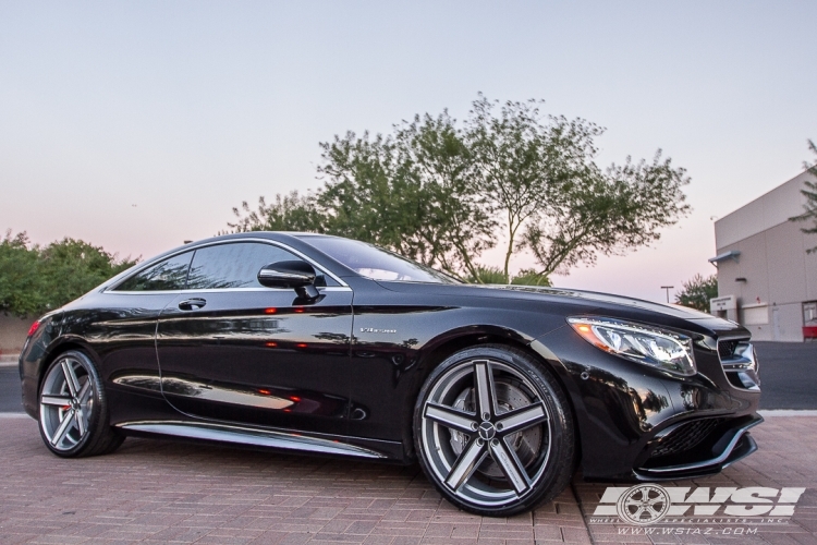 2015 Mercedes-Benz S-Class with 22" Giovanna Dramuno-5 in Silver (Black Anodized Face) wheels