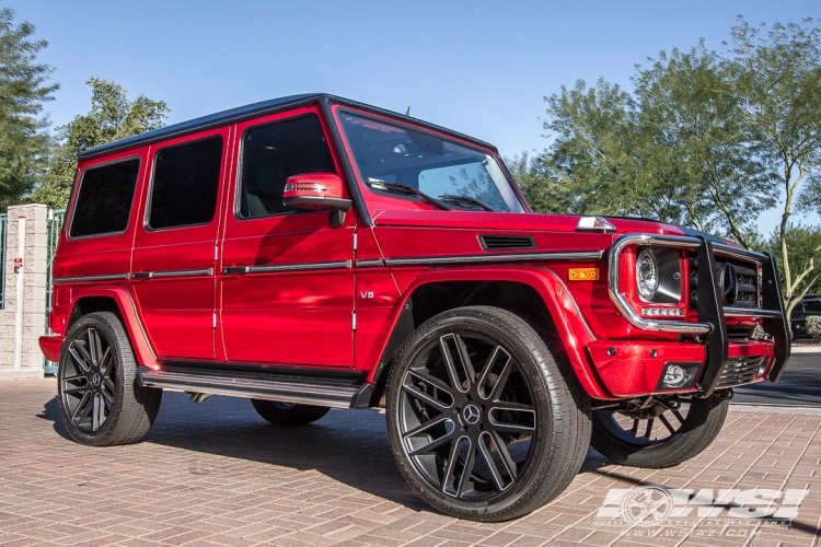 2015 Mercedes-Benz G-Class with 24" Gianelle Yerevan II in Semi Gloss Black (Ball Cut Details) wheels