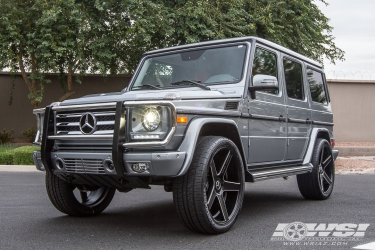 2015 Mercedes-Benz G-Class with 24" Koko Kuture Sardinia in Matte Black (w/ Ball Cut Details) wheels