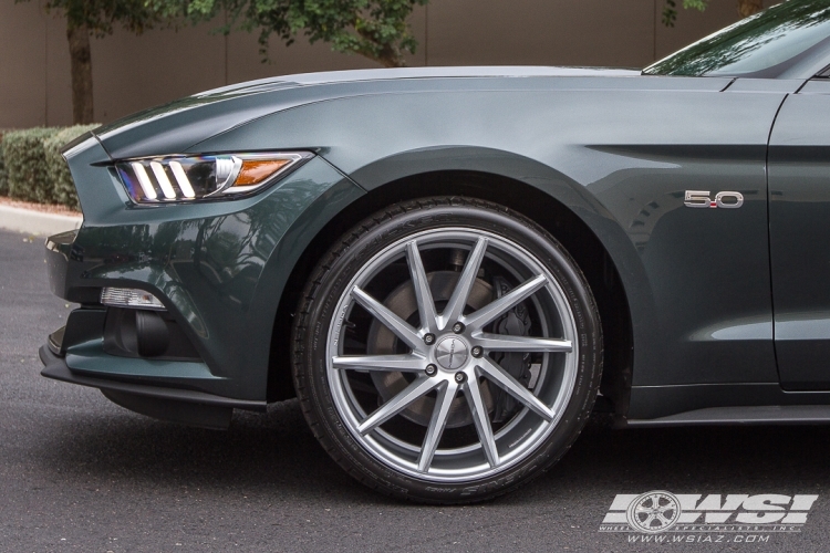 2015 Ford Mustang with 20" Vossen CVT in Silver Metallic wheels