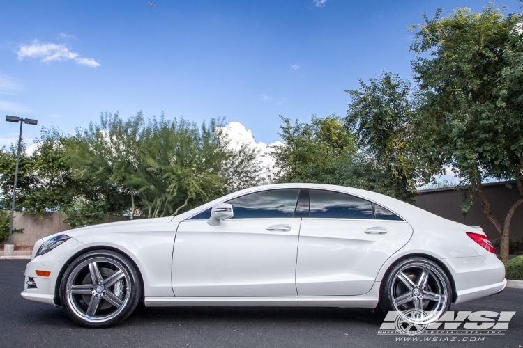 2014 Mercedes-Benz CLS-Class with 20" Mandrus Mannheim in Gunmetal Machined (Mirror Cut face ) wheels