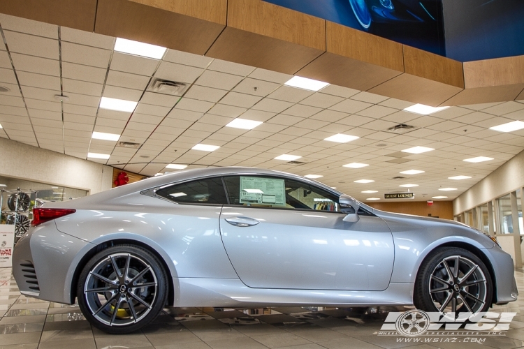 2015 Lexus RC with 20" Gianelle Davalu in Silver (Black Anodized face) wheels