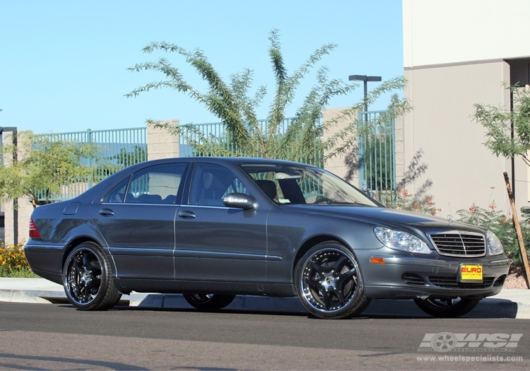 2004 Mercedes-Benz S-Class with 20" Lowenhart LSR in Black (Discontinued) wheels