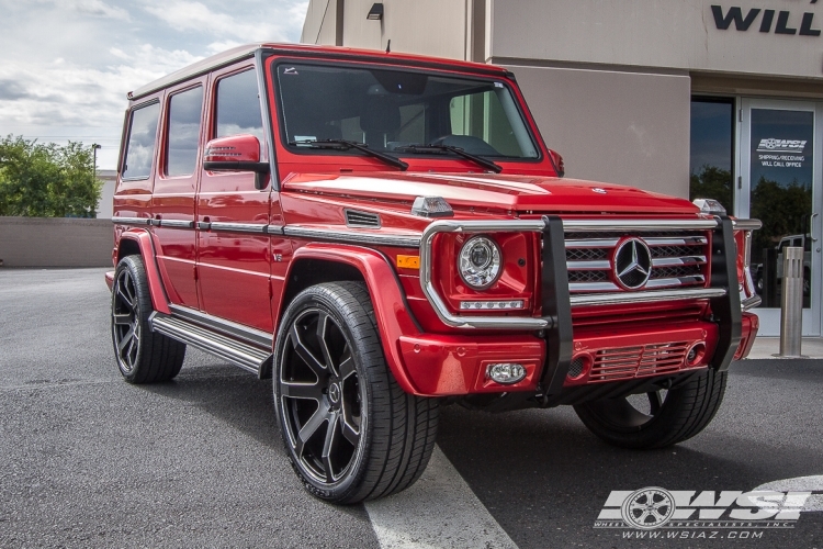 2015 Mercedes-Benz G-Class with 24" Giovanna Andros in Black Milled wheels